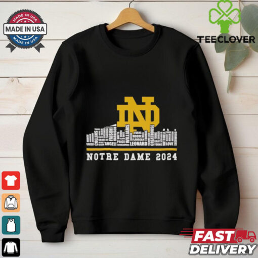 Notre Dame Fighting Irish 2024 team roster shirt