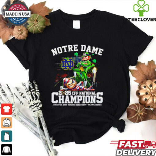 Notre Dame Fighting Irish 2025 CFP National Championship Champions mascot shirt