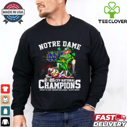 Notre Dame Fighting Irish 2025 CFP National Championship Champions mascot shirt