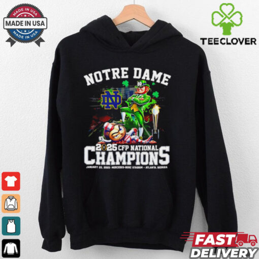 Notre Dame Fighting Irish 2025 CFP National Championship Champions mascot shirt