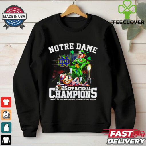 Notre Dame Fighting Irish 2025 CFP National Championship Champions mascot shirt