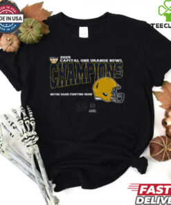 Notre Dame Fighting Irish 2025 Orange Bowl Champions College Football Playoff Semifinal Vintage Style With Helmet Unisex T Shirt