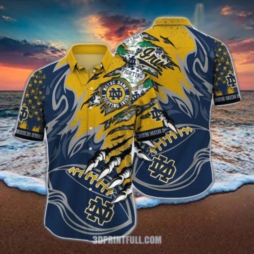 Notre Dame Fighting Irish 3D Hawaiian shirt Men