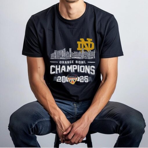 Notre Dame Fighting Irish Capital One 2025 Orange Bowl Champions Hoodie T Shirt