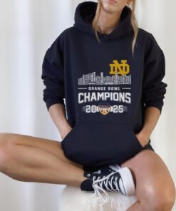 Notre Dame Fighting Irish Capital One 2025 Orange Bowl Champions Hoodie T Shirt