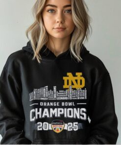 Notre Dame Fighting Irish Capital One 2025 Orange Bowl Champions Hoodie T Shirt