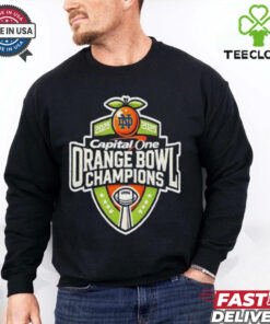 Notre Dame Fighting Irish Capital One Orange Bowl College Football Playoff Semifinal Champions NCAA Bowl Games Season 2024 2025 Logo T Shirts