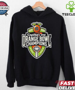 Notre Dame Fighting Irish Capital One Orange Bowl College Football Playoff Semifinal Champions NCAA Bowl Games Season 2024 2025 Logo T Shirts