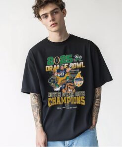 Notre Dame Fighting Irish Champions 2025 Orange Bowl Football T Shirt