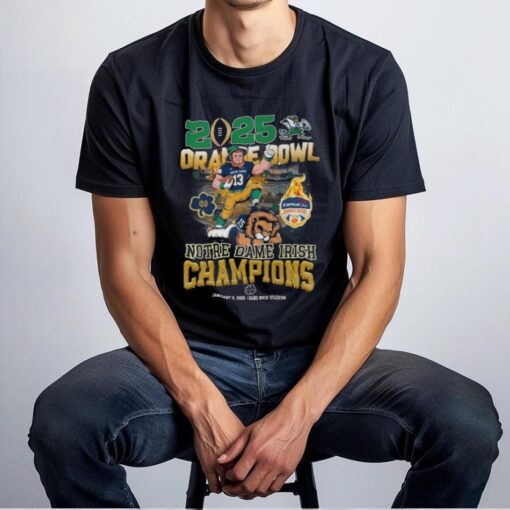 Notre Dame Fighting Irish Champions 2025 Orange Bowl Football T Shirt