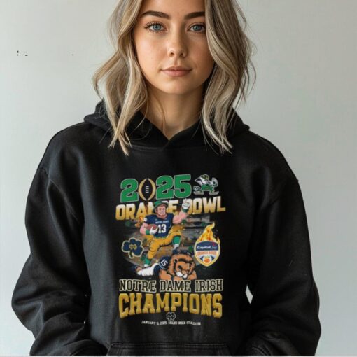 Notre Dame Fighting Irish Champions 2025 Orange Bowl Football T Shirt