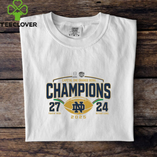 Notre Dame Fighting Irish College Football Playoff 2025 Orange Bowl Champions Huddle Up T Shirt