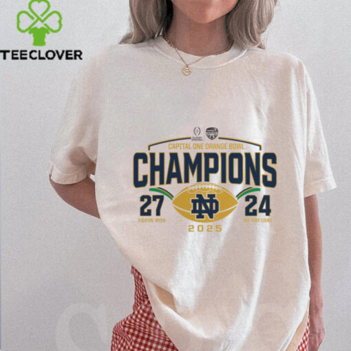 Notre Dame Fighting Irish College Football Playoff 2025 Orange Bowl Champions Huddle Up T Shirt