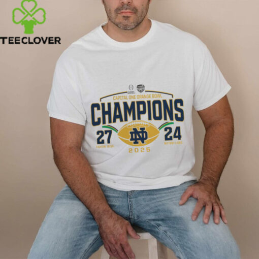 Notre Dame Fighting Irish College Football Playoff 2025 Orange Bowl Champions Huddle Up T Shirt