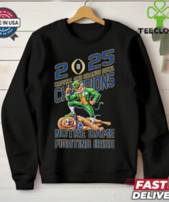 Notre Dame Fighting Irish Defeat Penn State Nittany Lions Mascot Capital One Orange Bowl College Football Playoff Semifinal Champions NCAA Bowl Games Season 2024-2025 T-Shirts with bold graphic design, celebrating the victory and perfect for Fighting Irish fans.