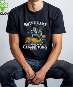 The **Notre Dame Fighting Irish Football Orange Bowl Champions 2025 Special New T-Shirt** celebrates Notre Dame's victory in the 2025 Orange Bowl. Featuring bold graphics and a special commemorative design, this shirt is perfect for fans who want to show their pride in the Fighting Irish's championship win!