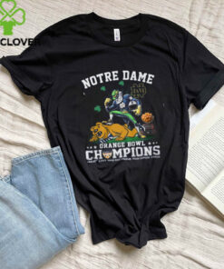The **Notre Dame Fighting Irish Football Orange Bowl Champions 2025 Special New T-Shirt** celebrates Notre Dame's victory in the 2025 Orange Bowl. Featuring bold graphics and a special commemorative design, this shirt is perfect for fans who want to show their pride in the Fighting Irish's championship win!