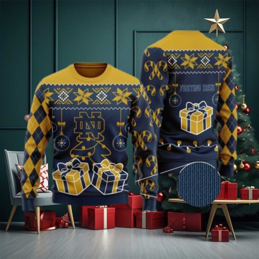 Notre Dame Fighting Irish Funny Ugly Christmas Sweater, Ugly Sweater, Christmas Sweaters, Hoodie, Sweatshirt, Sweater