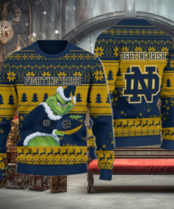 Notre Dame Fighting Irish Grinch Ugly Christmas Sweater