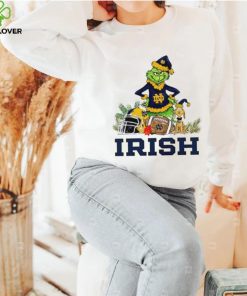 Notre Dame Fighting Irish Grinch and Max dog funny Christmas shirt