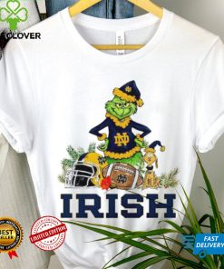 Notre Dame Fighting Irish Grinch and Max dog funny Christmas hoodie, sweater, longsleeve, shirt v-neck, t-shirt