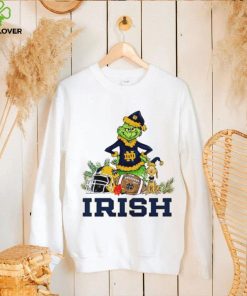 Notre Dame Fighting Irish Grinch and Max dog funny Christmas hoodie, sweater, longsleeve, shirt v-neck, t-shirt