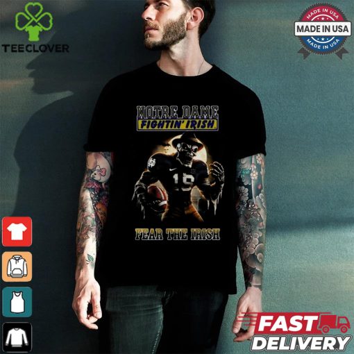 Notre Dame Fighting Irish Halloween Time 2024 Fear The Irish Mascot T shirt