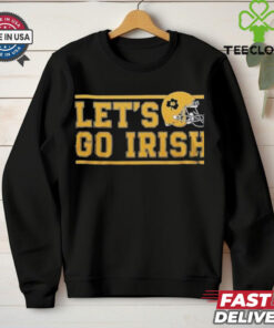 Notre Dame Fighting Irish Let’s Go Irish Helmet NCAA T shirts