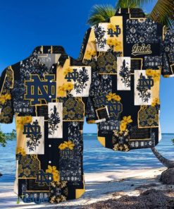 Notre Dame Fighting Irish Map US Pattern Hawaiian Shirt Short Sleeve For Men And Women