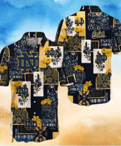 Notre Dame Fighting Irish Map US Pattern Hawaiian Shirt Short Sleeve For Men And Women