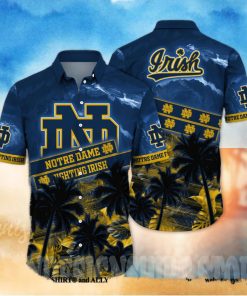Notre Dame Fighting Irish NCAA Floral 3D All Over Printed Hawaiian Shirt