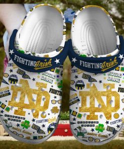 Notre Dame Fighting Irish NCAA Sport Crocs Crocband Clogs Shoes Comfortable For Men Women and Kids – Footwearelite Exclusive