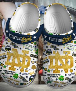 Notre Dame Fighting Irish NCAA Sport Crocs Crocband Clogs Shoes Comfortable For Men Women and Kids – Footwearelite Exclusive