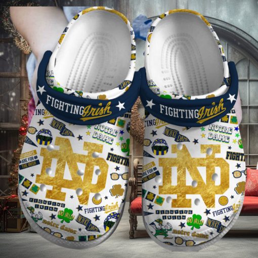Notre Dame Fighting Irish NCAA Sport Crocs Crocband Clogs Shoes Comfortable For Men Women and Kids – Footwearelite Exclusive
