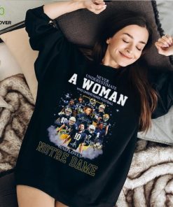 Notre Dame Fighting Irish Never Underestimate A Woman Who Understands Football And Loves Notre T Shirt