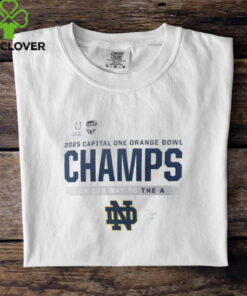 Notre Dame Fighting Irish Nike College Football Playoff 2025 Orange Bowl Champions Locker Room T Shirt