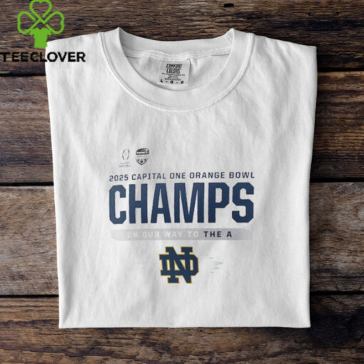 Notre Dame Fighting Irish Nike College Football Playoff 2025 Orange Bowl Champions Locker Room T Shirt