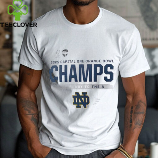 Notre Dame Fighting Irish Nike College Football Playoff 2025 Orange Bowl Champions Locker Room T Shirt