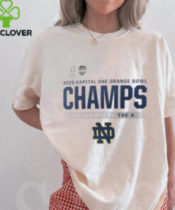 Notre Dame Fighting Irish Nike College Football Playoff 2025 Orange Bowl Champions Locker Room T Shirt