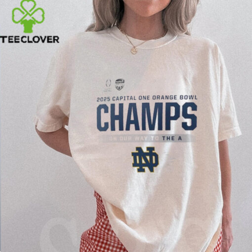 Notre Dame Fighting Irish Nike College Football Playoff 2025 Orange Bowl Champions Locker Room T Shirt