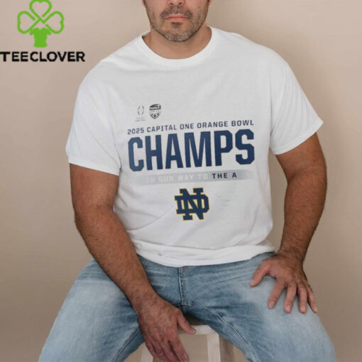 Notre Dame Fighting Irish Nike College Football Playoff 2025 Orange Bowl Champions Locker Room T Shirt