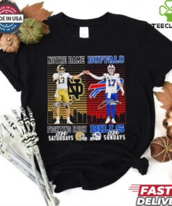 Notre Dame Fighting Irish On Saturdays X Buffalo Bills On Sundays Shirt