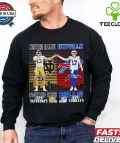 Notre Dame Fighting Irish On Saturdays X Buffalo Bills On Sundays Shirt