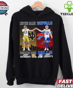 Notre Dame Fighting Irish On Saturdays X Buffalo Bills On Sundays Shirt