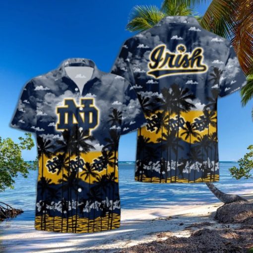 Notre Dame Fighting Irish Palms Tree Hawaiian Shirt