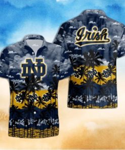 Notre Dame Fighting Irish Palms Tree Hawaiian Shirt