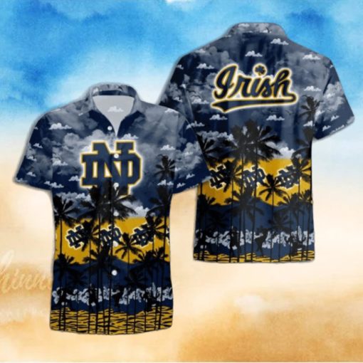 Notre Dame Fighting Irish Palms Tree Hawaiian Shirt