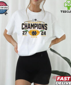 Notre Dame Fighting Irish Playoff 2025 Orange Bowl Champions Shirt featuring a bold design that commemorates the team's victory in the Orange Bowl. Show your pride for the Fighting Irish and their incredible achievement with this stylish, championship apparel.