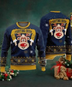 Notre Dame Fighting Irish Reindeer Ugly Christmas Sweater