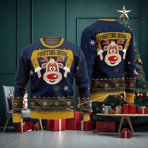 Notre Dame Fighting Irish Reindeer Ugly Christmas Sweater